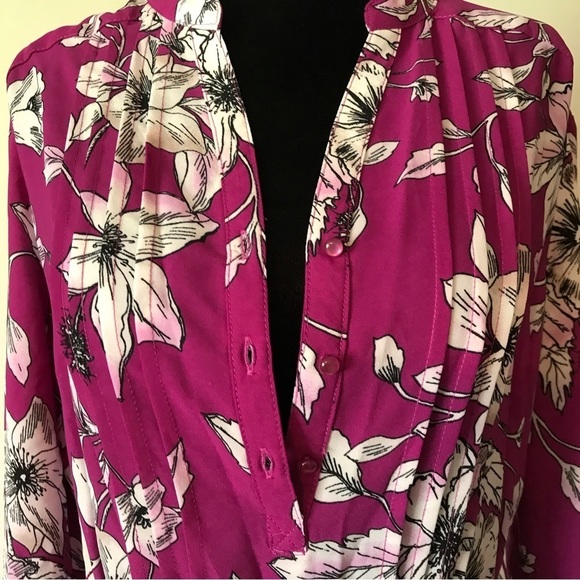 NANETTE Lepore floral ombré belted long sleeve dress. New with tags. - Picture 5 of 11